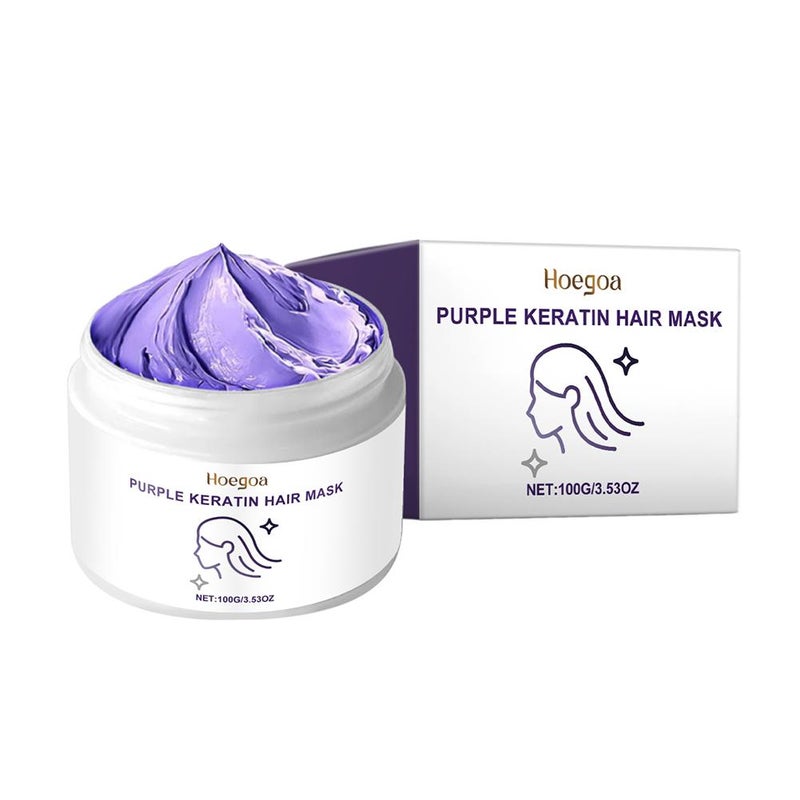 Purple keratin hair mask, nourishes and moisturizes hair. HG-A03-0430-01 100g